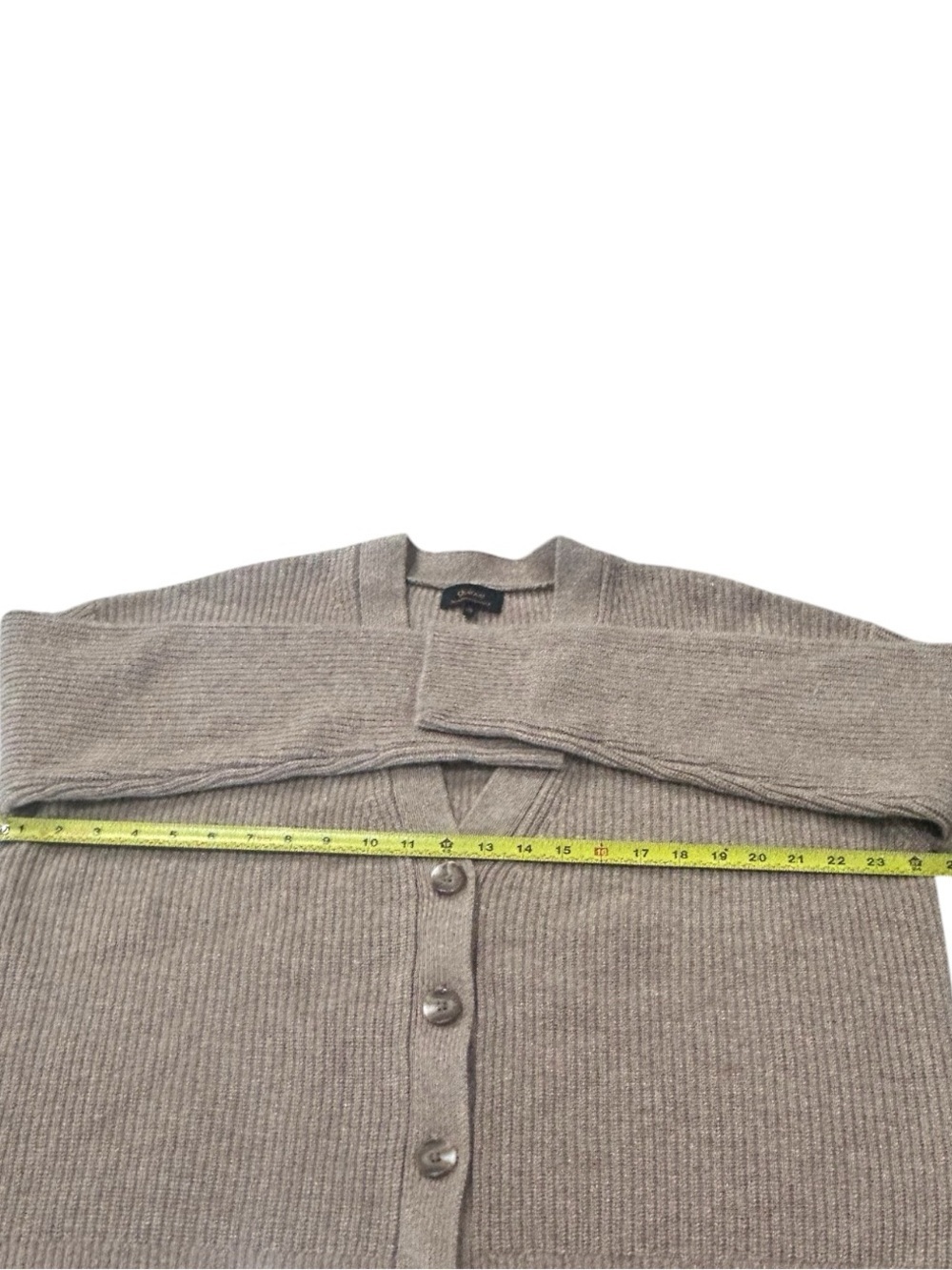 Quince Cashmere Fisherman Boxy Cropped Cardigan Sweater Oversized XS Button Fron - Picture 12 of 13